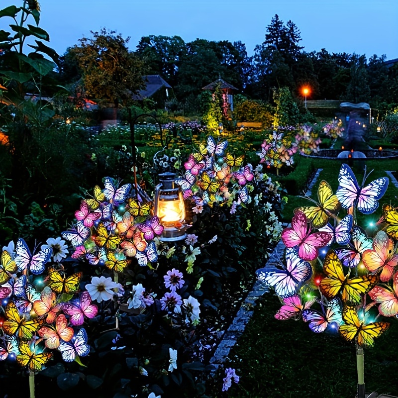 Smart Garden Light Camera - ソーラー LED バタフライガーデンライト防水カラフルな屋外芝生パスランプ庭パティオフェスティバルクリスマス屋根装飾用