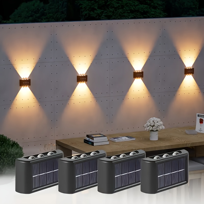 Smart Garden Light Camera - LEDソーラーライト 屋外防水 ソーラーウォールランプ 上下発光 ガーデンフェンス装飾用 ソーラー式ウォールランプ