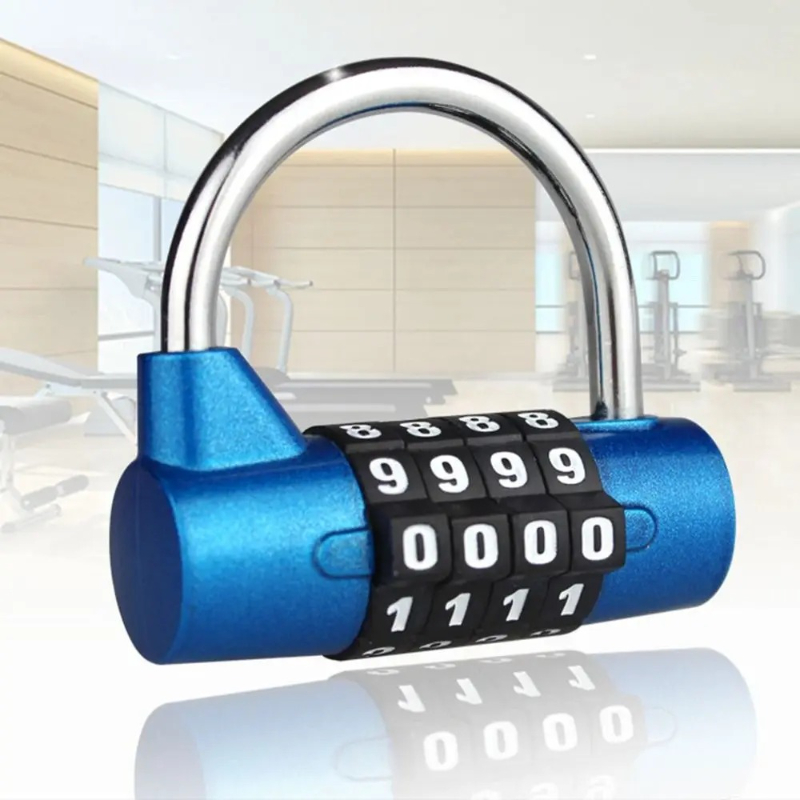 Smart Garden Gate Lock - 耐候性セキュリティ南京錠ポータブルヘビーデューティ 4 ダイヤル数字コンビネーションロック屋外ジム安全コードロック