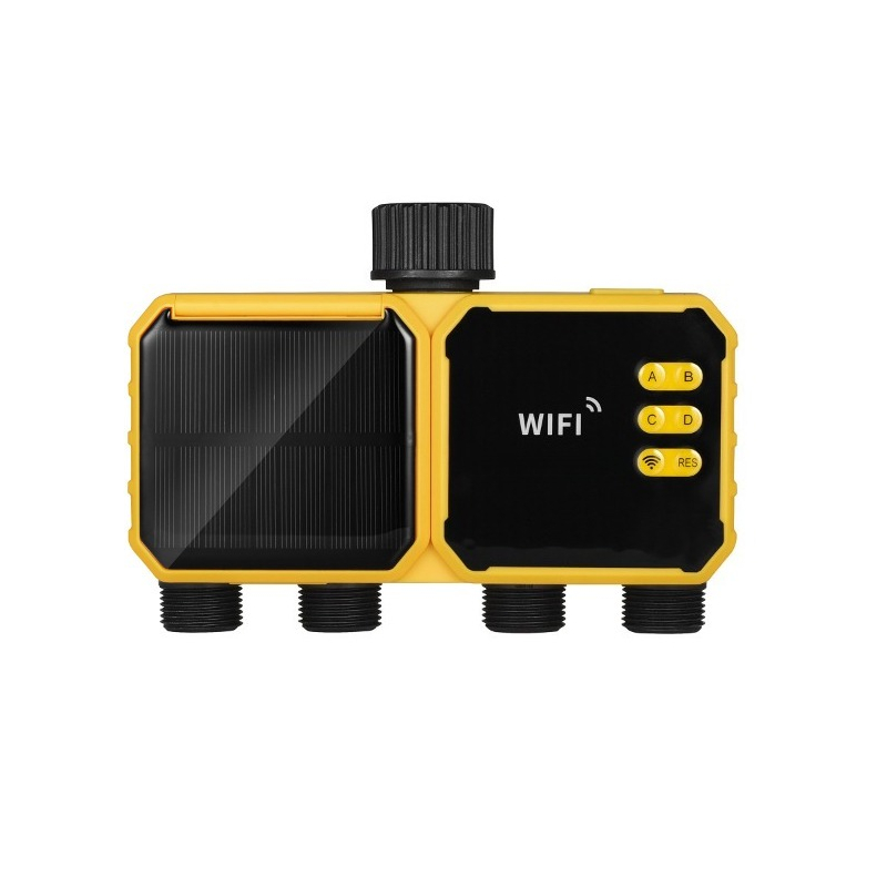 Smart Garden Zone - ソーラー式自動灌漑システム 4ゾーン スマートタイマー マイクロスプレー点滴灌漑キット 家庭菜園 植物