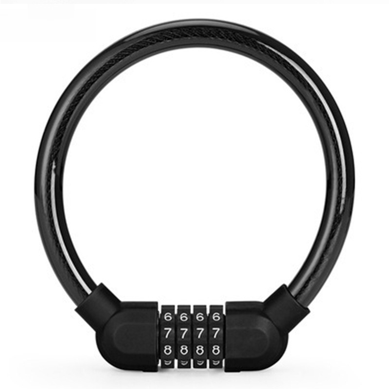 Smart Garden Gate Lock - 自転車ポータブル4桁パスワードリングロック軽量オーバルリングロックロック屋外盗難防止サイクリング用品