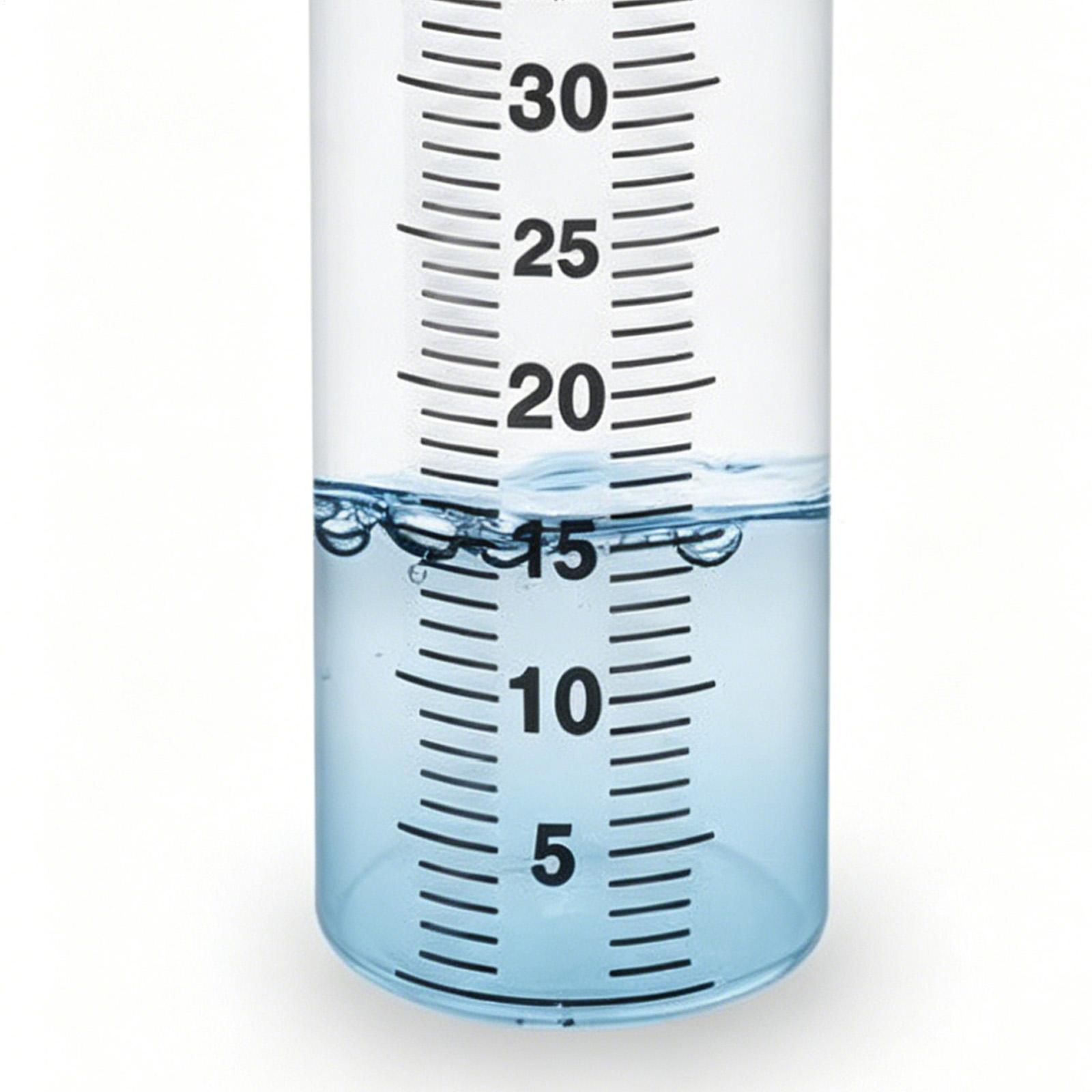 Rain Gauge Digital - 雨量計 2個入り 正確なガラスカップ スタンド付き 雨量計 屋外用交換チューブ