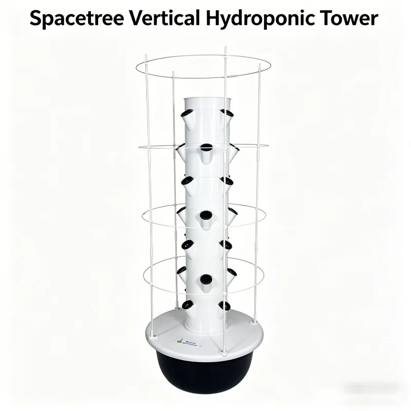 Smart Garden Tower - スマート垂直水耕栽培タワー屋内庭園システム - 家庭用野菜ハーブプランター土を使わないエアロポニック栽培キット