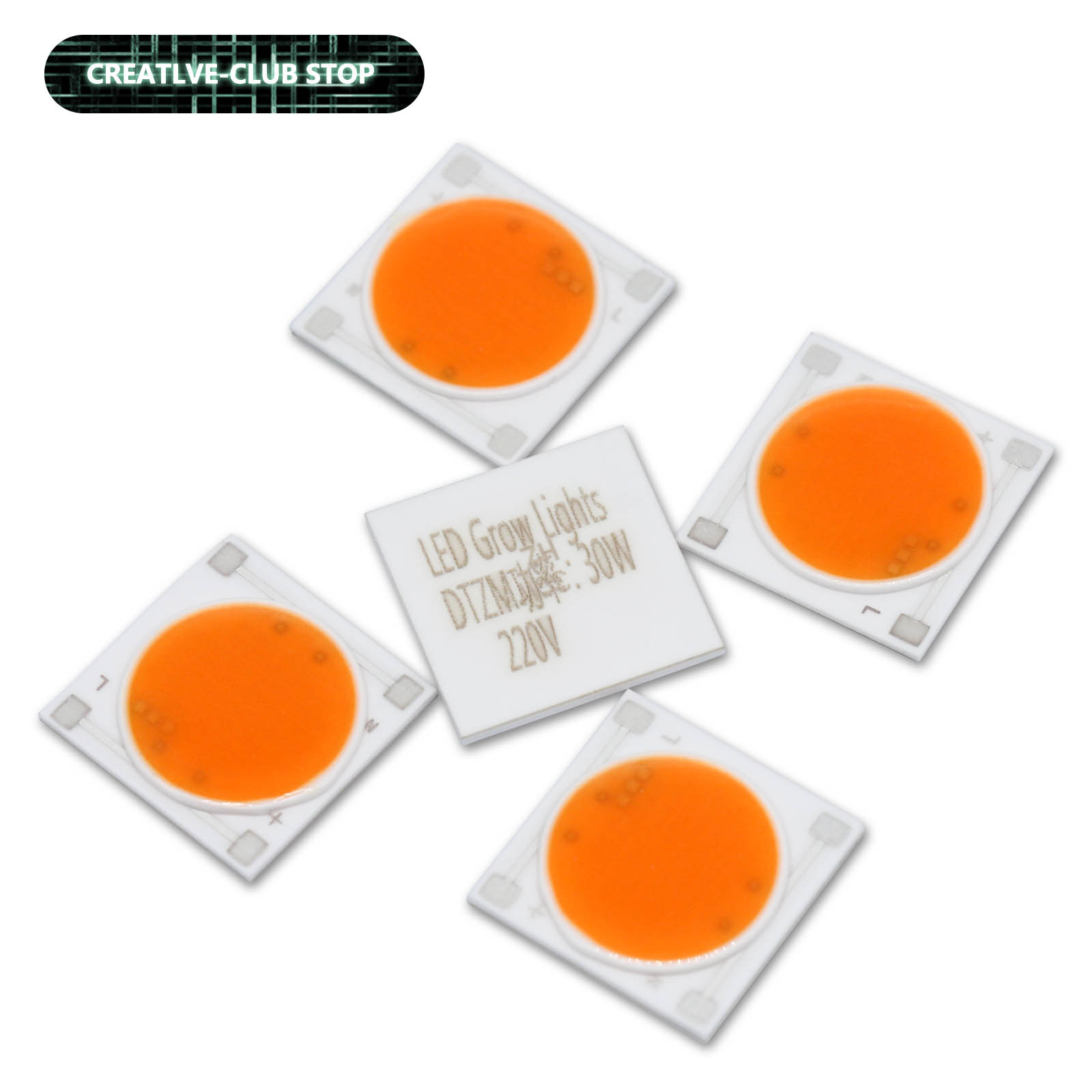 Plant Grow Light Full Spectrum - セラミックベースの穂軸チップ電球,植物の苗と花の成長のためのフルスペクトル照明,4kv,220v,10w,20w,30w,5個