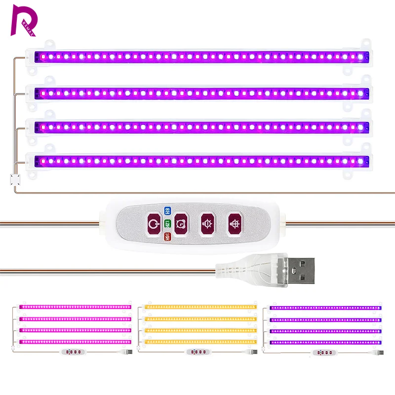 Led Plant Light Strip - LED 成長ライト 5V USB フィトランプ フルスペクトル園芸用フィトランプ