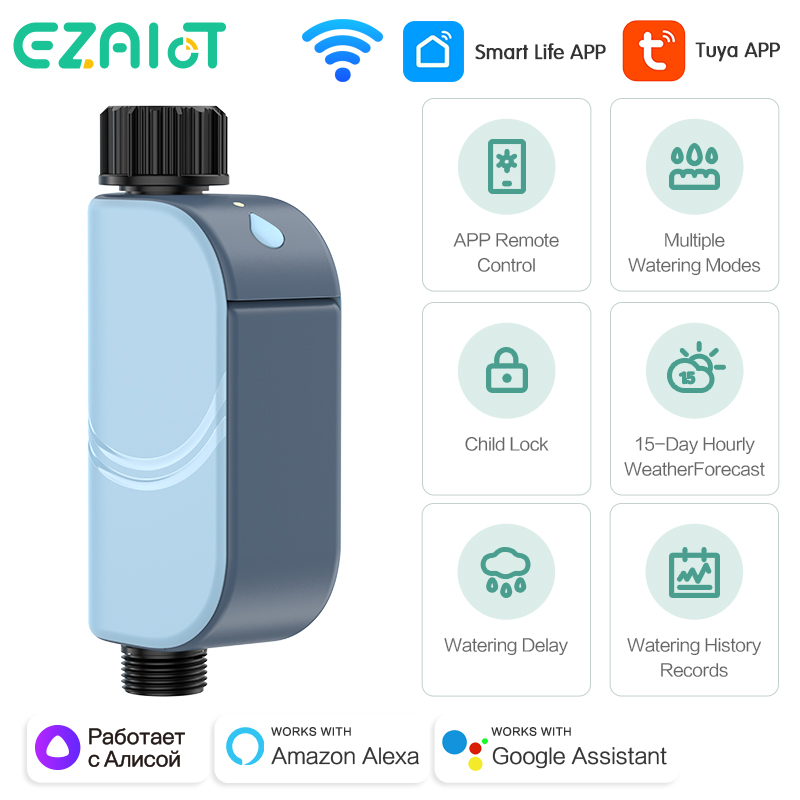 Smart Garden Hose Timer - スマート Tuya WIFI 庭の水やりタイマー自動散水タイマーバルブ屋外灌漑散水システム Alexa Google