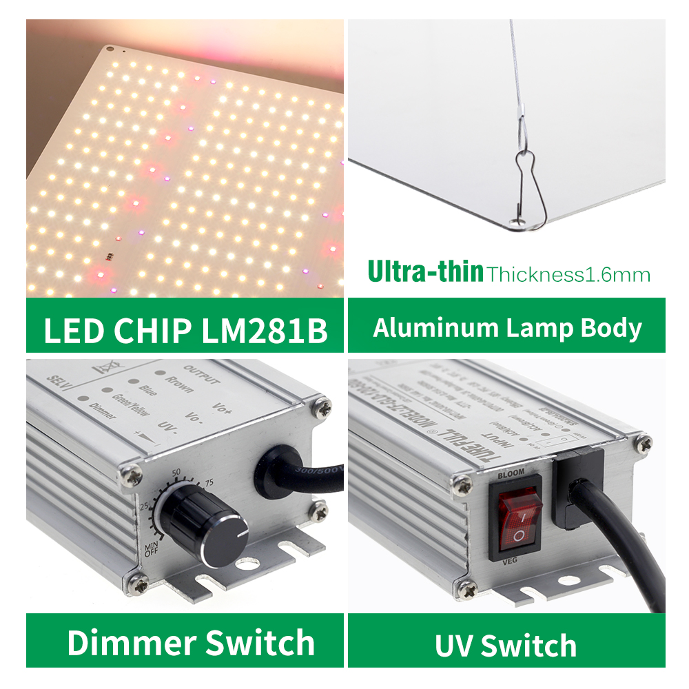室内植物育成ライト 120W/240W アルミパネル 調光可 - Led Plant Light Strip のレビューと価格