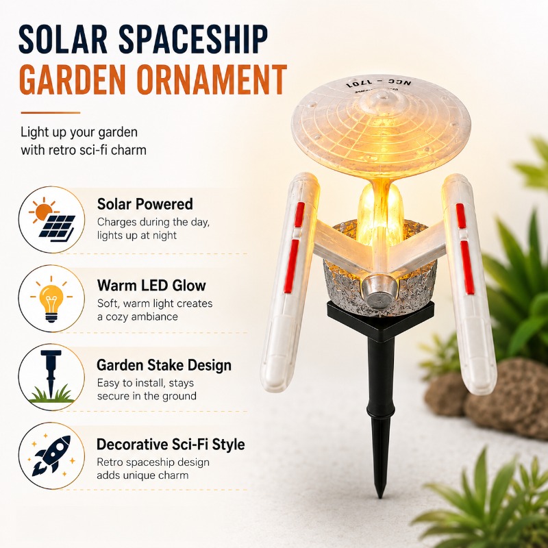 スタートレック USS エンタープライズ ソーラーガーデンス - Smart Garden Light Camera のレビューと価格