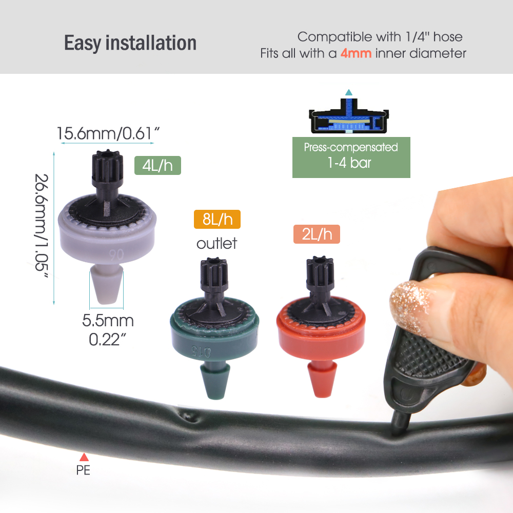 20 メートル 2/4/8L 補償スポイト点滴灌漑キット 1 - Smart Garden Tower のレビューと価格