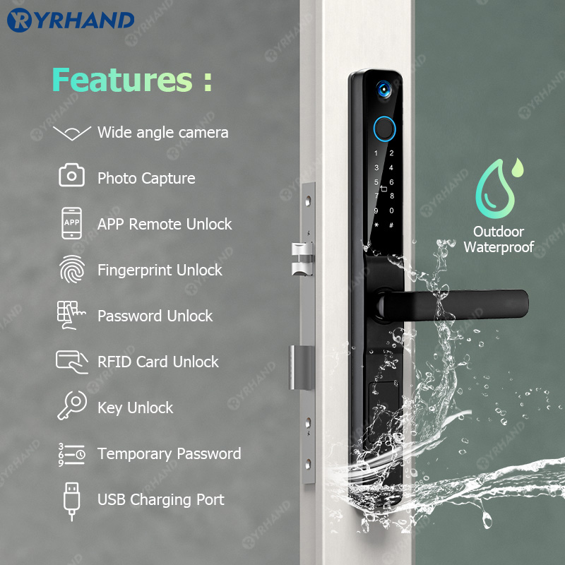 Yrhand-防水IP66スマートロック,アルミニウム引き戸 - Smart Garden Gate Lock のレビューと価格