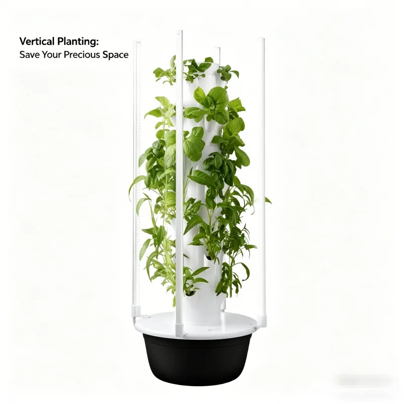 5層式スペースツリー水耕栽培タワー 室内スマート野菜ハーブプ - Smart Garden Tower のレビューと価格