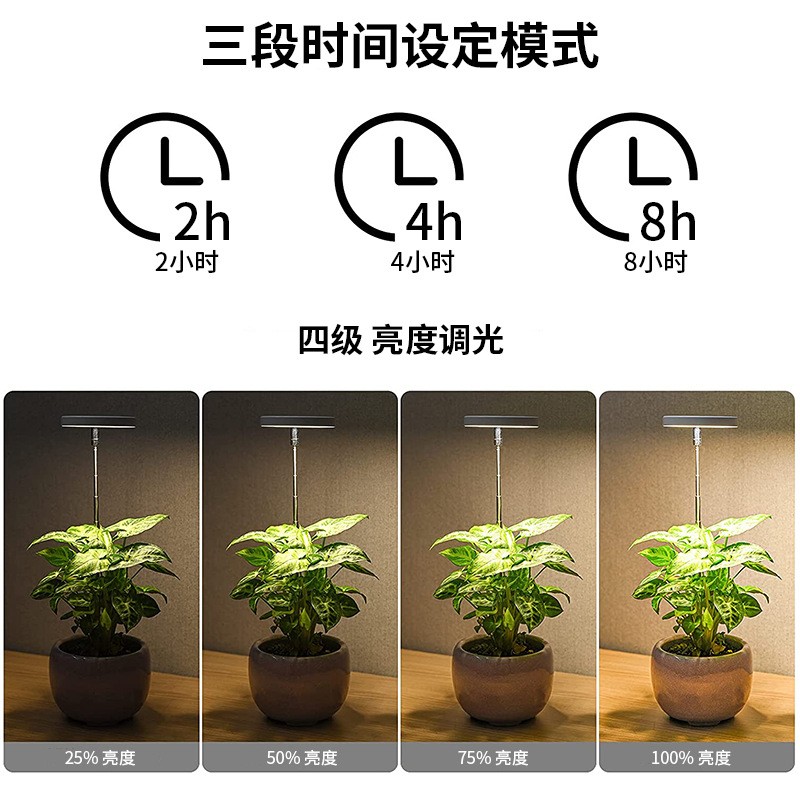タイミング調整可能な調光式エンジェルリングLED補助光、格納 - Plant Grow Light Full Spectrum のレビューと価格