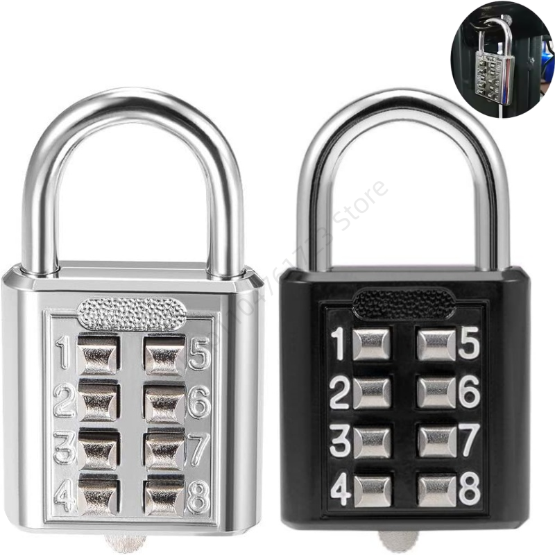 8 桁コンビネーション屋外ボタン防水ランダムコード南京錠亜鉛 - Smart Garden Gate Lock のレビューと価格