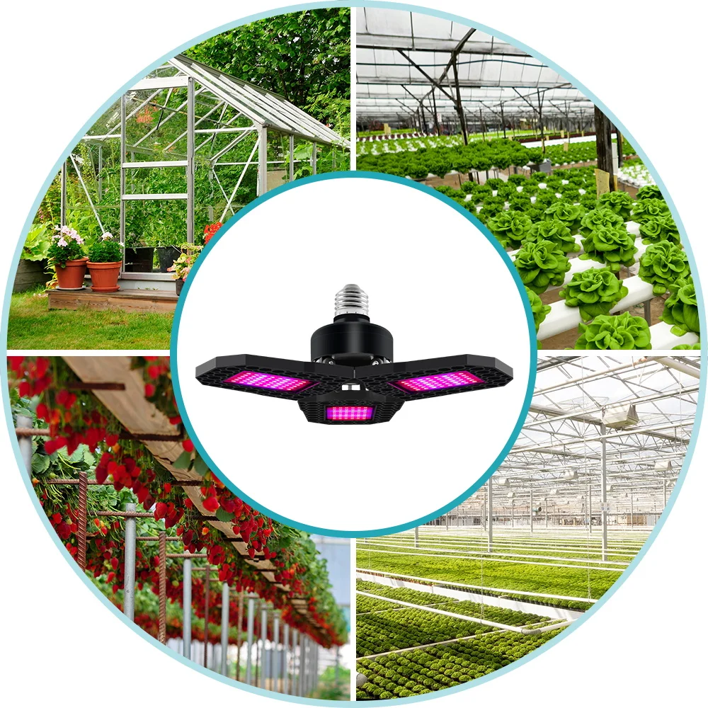 3 ファンリーフ折りたたみ式 LED 成長ライト 200 ワ - Plant Grow Light Full Spectrum のレビューと価格