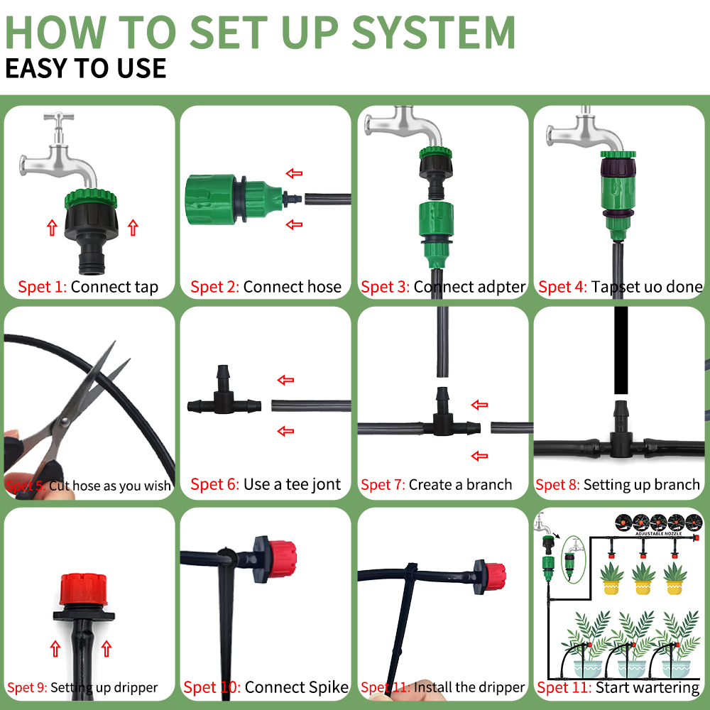 ポータブル再利用可能な灌漑システム,調整可能な自動散水キット - Smart Garden Hose Timer のレビューと価格