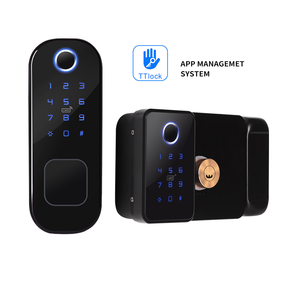 インテリジェントドアロック,両面指紋センサー,RFIDカード - Smart Garden Gate Lock のレビューと価格