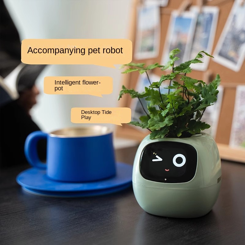 センサー付きスマートミミフラワーポット、顔認識アプリ対応デジ - Self Watering Pot Sensor のレビューと価格