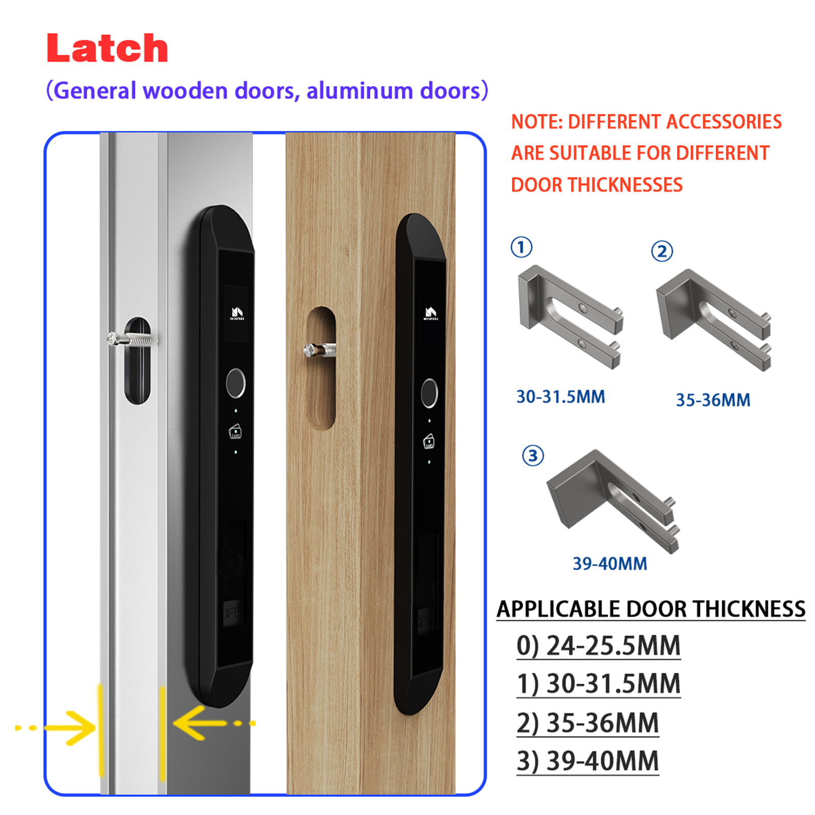 WINFREE スマートスリムドアロック Tuya Blue - Smart Garden Gate Lock のレビューと価格