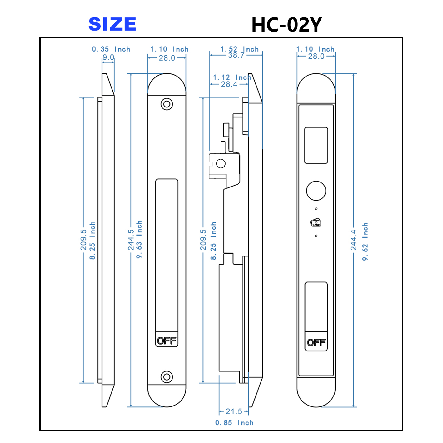 WINFREE スマートスリムドアロック Tuya Blue - Smart Garden Gate Lock のレビューと価格