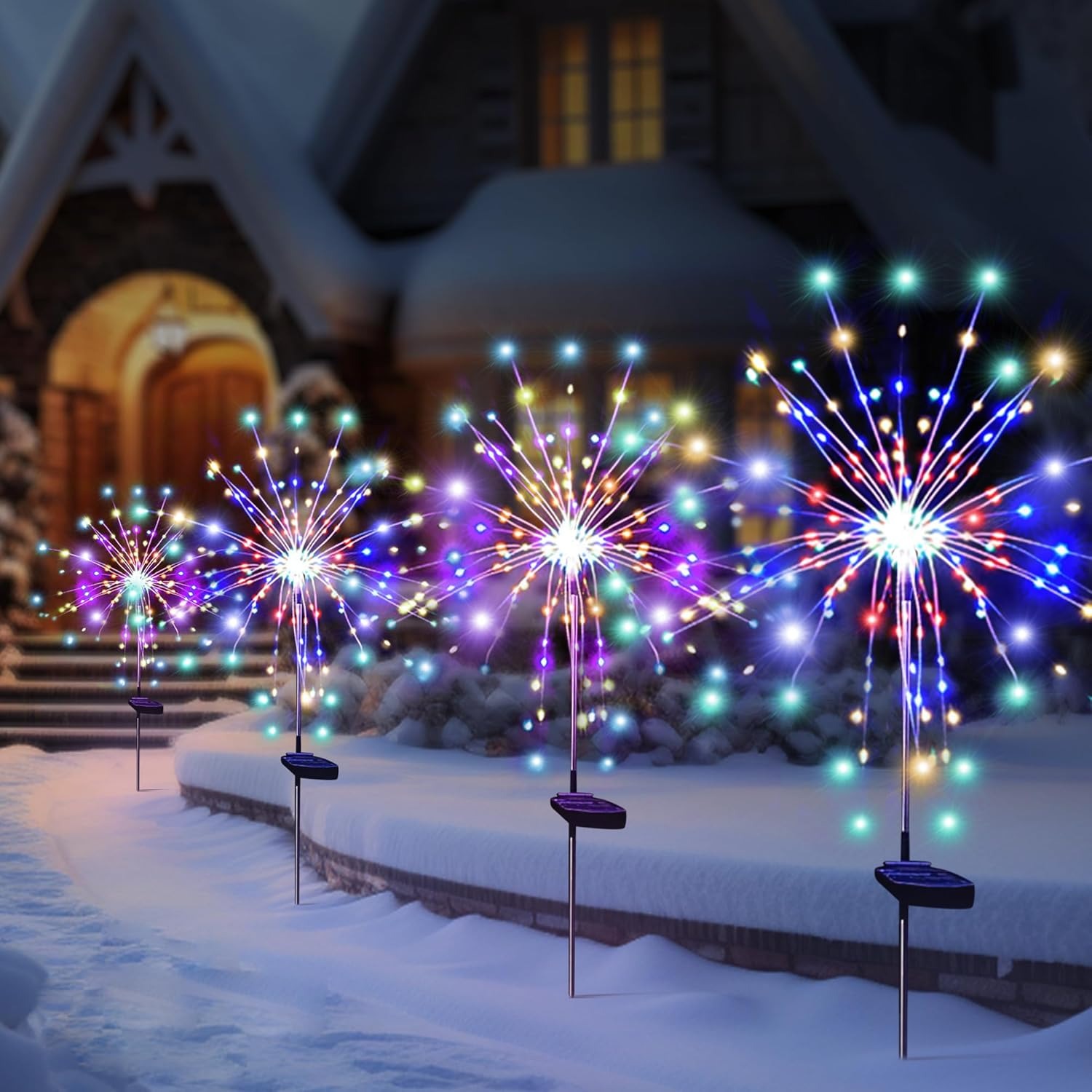 ソーラーLED花火フェアリーライト 屋外ガーデン装飾 8つの - Smart Garden Light Camera のレビューと価格