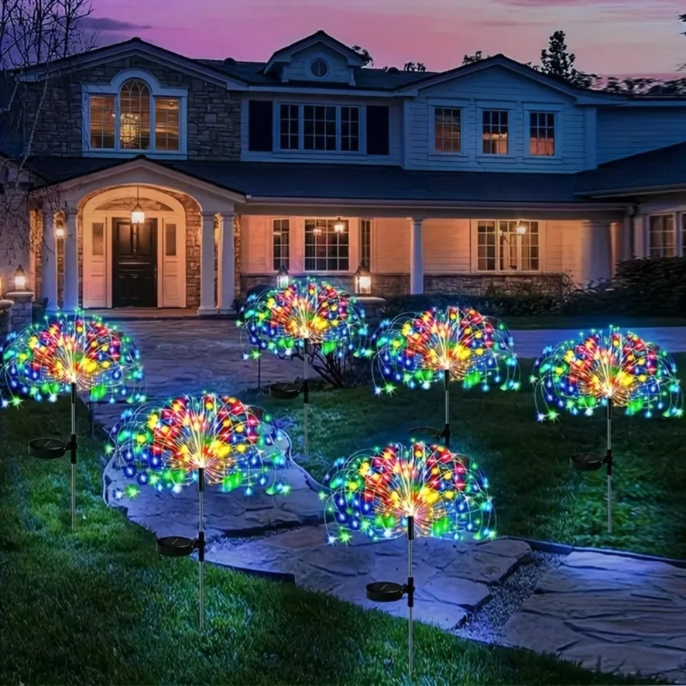 ソーラーLED花火フェアリーライト 屋外ガーデン装飾 8つの - Smart Garden Light Camera のレビューと価格