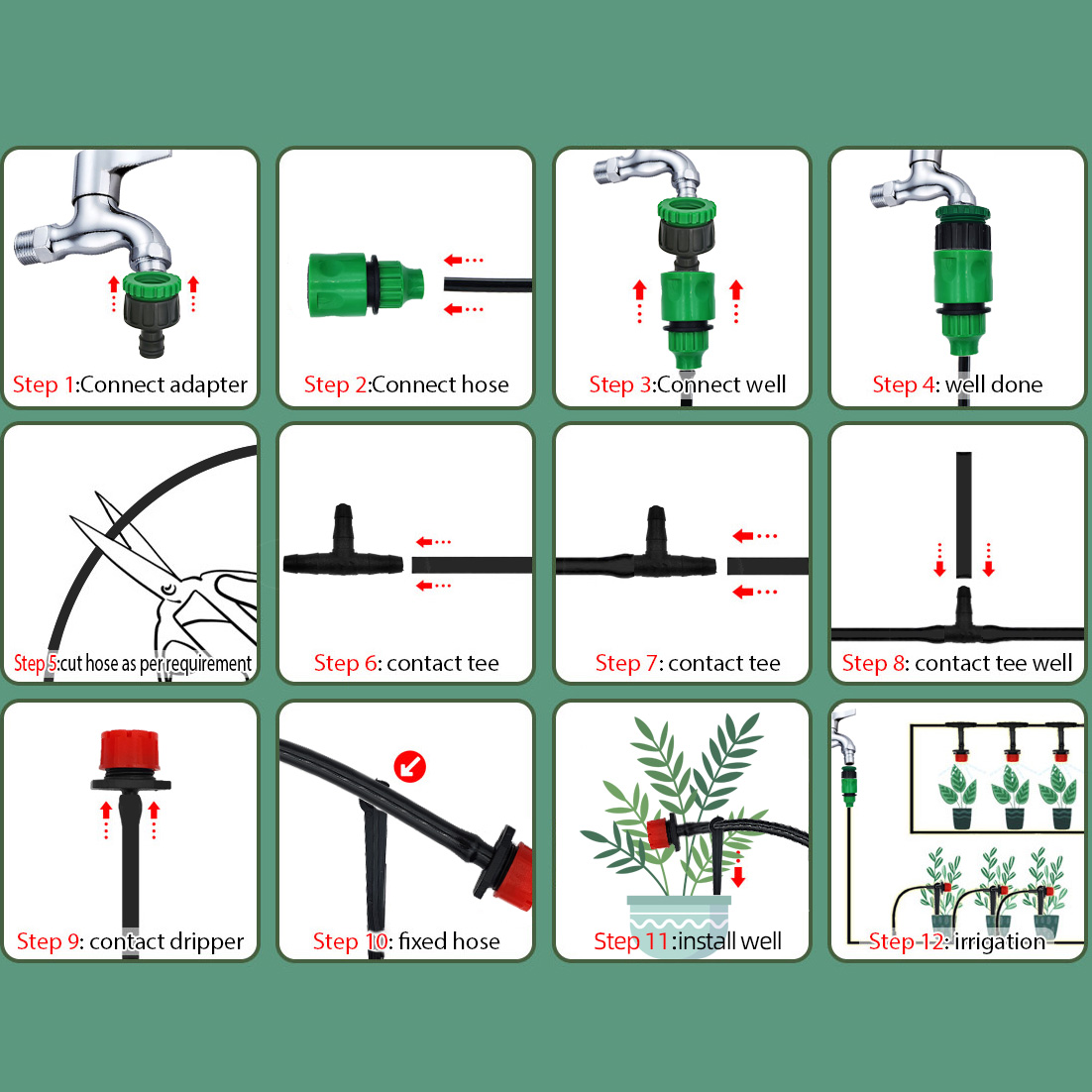 調整可能な再利用可能な温室キット,灌漑システム,ガーデンホー - Smart Garden Hose Timer のレビューと価格