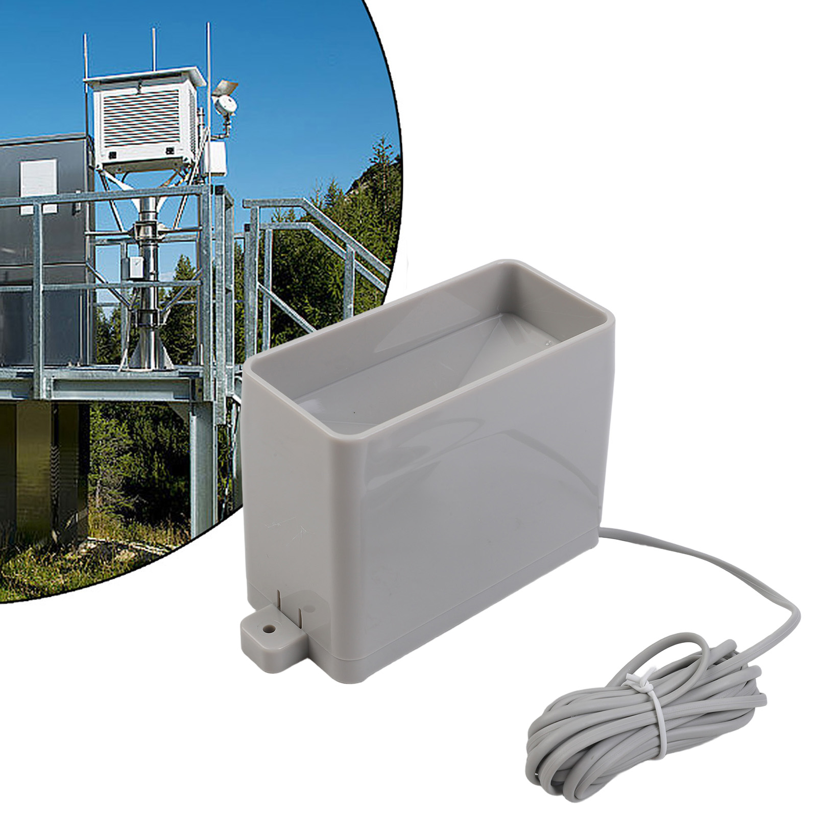 ワイヤレス雨量計センサー気象観測所用降雨量測定自己排水ABS - Rain Gauge Digital のレビューと価格