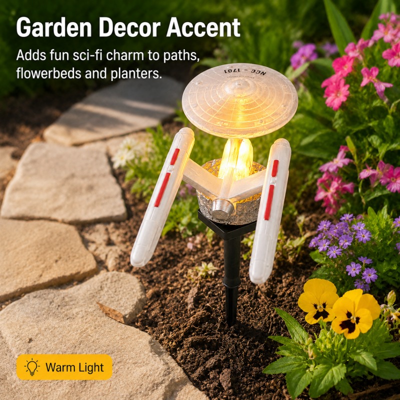 スタートレック USS エンタープライズ ソーラーガーデンス - Smart Garden Light Camera のレビューと価格