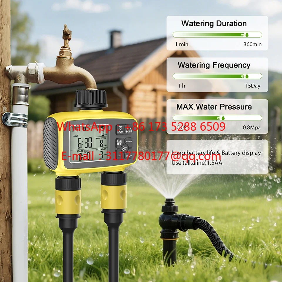 WAP01 大型画面ディスプレイ ガーデン灌漑タイマー 2口 - Smart Garden Zone のレビューと価格
