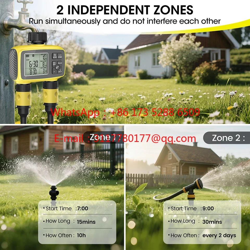 WAP01 大型画面ディスプレイ ガーデン灌漑タイマー 2口 - Smart Garden Zone のレビューと価格
