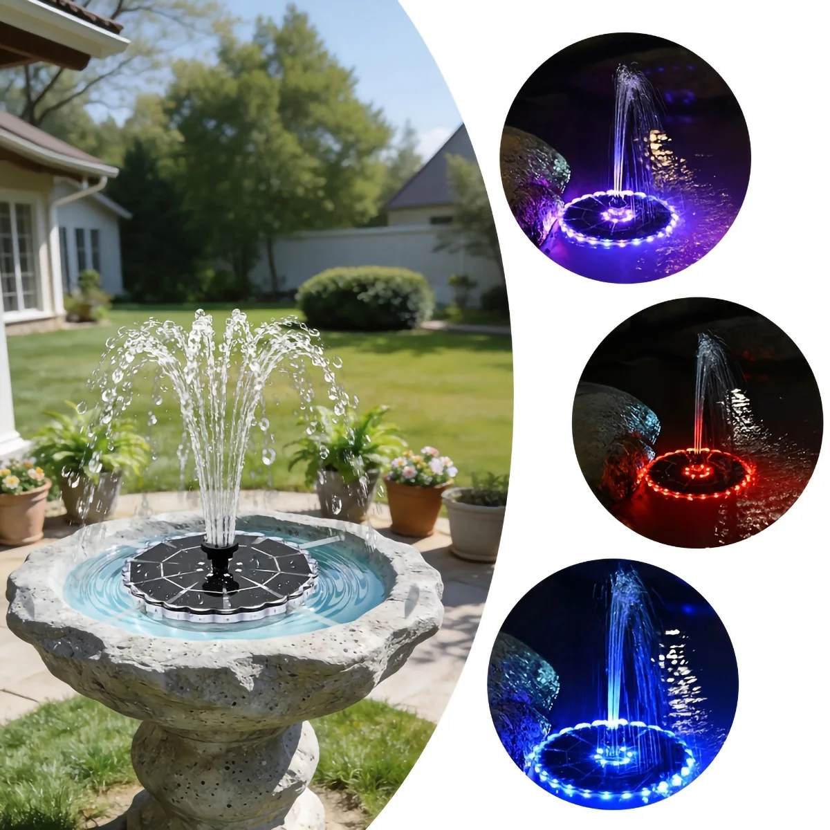 3.5W屋外ソーラー噴水、庭園用、屋内池用ソーラーポンプキッ - Smart Zen Garden のレビューと価格