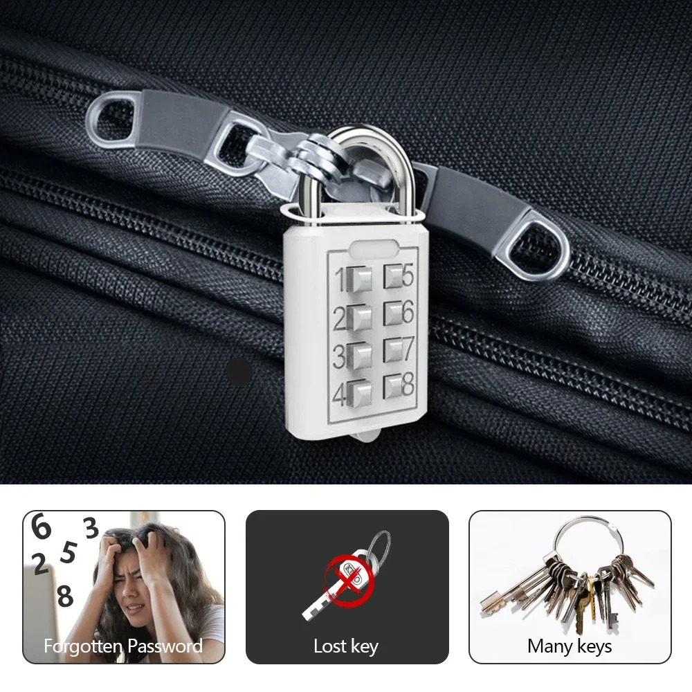 8 桁の組み合わせ屋外ボタン防水固定ランダムコード南京錠亜鉛 - Smart Garden Gate Lock のレビューと価格