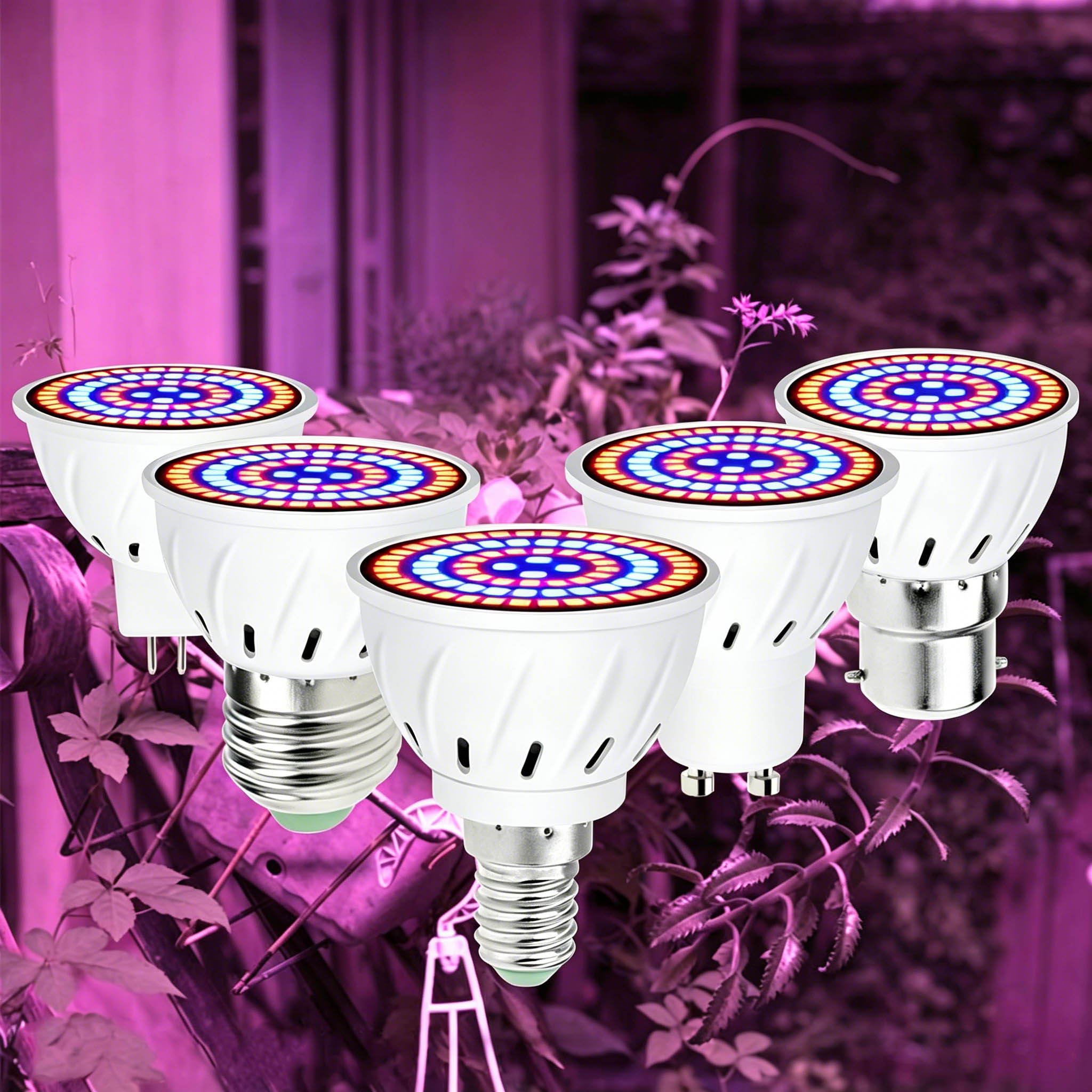成長ライト E27 フルスペクトル LED 植物電球 GU1 - Plant Grow Light Full Spectrum のレビューと価格