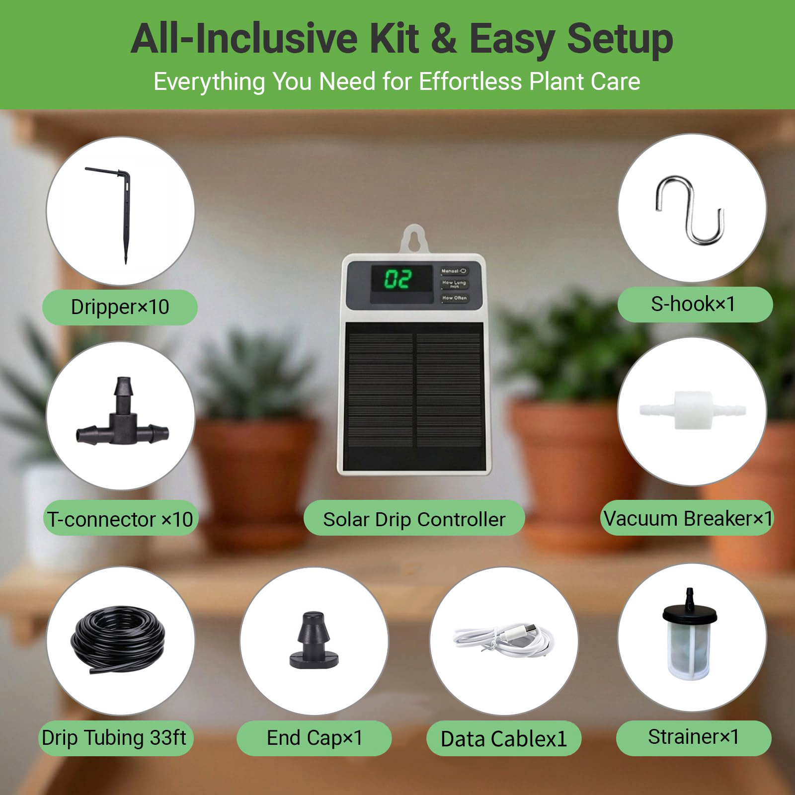 改良型ソーラー点滴灌漑システム 自動散水装置 家庭菜園、バル - Smart Garden Tower のレビューと価格