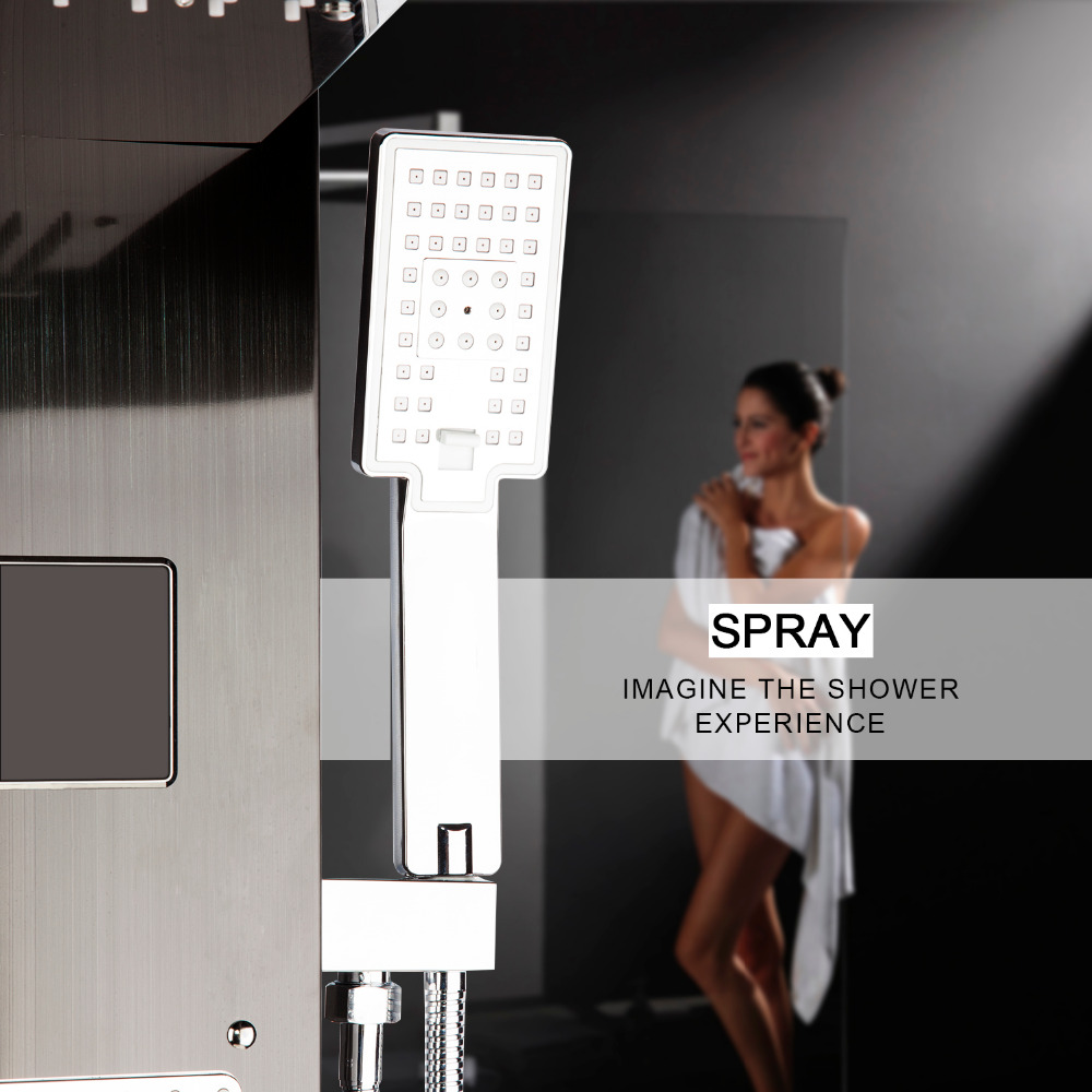 KEMAIDI ブラック LED シャワーパネルセット浴室降 - Rain Gauge Digital のレビューと価格