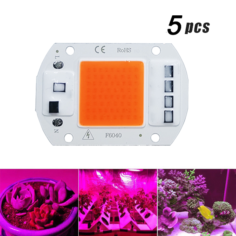 5 個 LED 成長 COB ライトチップフルスペクトル A - Plant Grow Light Full Spectrum のレビューと価格