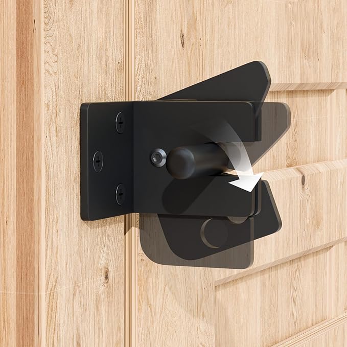 右側開き自動セルフロック式木製フェンス用ドアロック、重力レバ - Smart Garden Gate Lock のレビューと価格