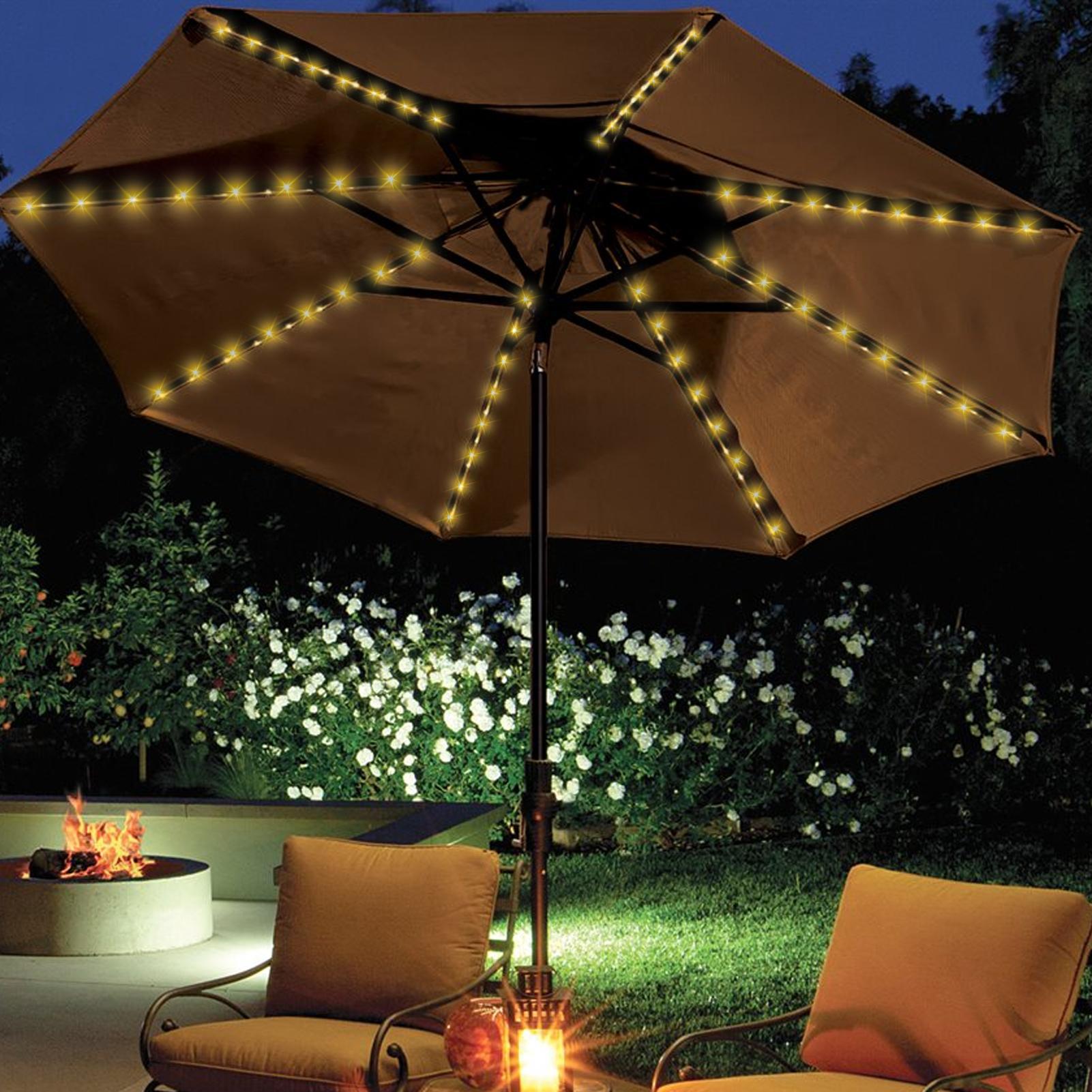 ソーラーアンブレラストリングライト 104LED パラソルス - Smart Garden Light Camera のレビューと価格