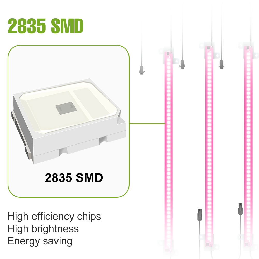 12ヘッドLED育成ライトストリップフルスペクトル栽培ランプ - Led Plant Light Strip のレビューと価格