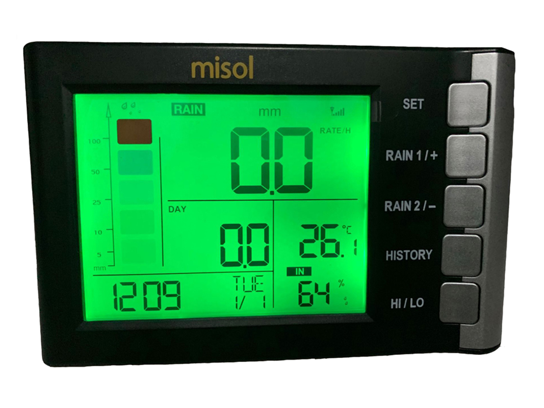 ミソル温度湿度計、雨量計、LCDディスプレイ、デジタル雨量計 - Rain Gauge Digital のレビューと価格