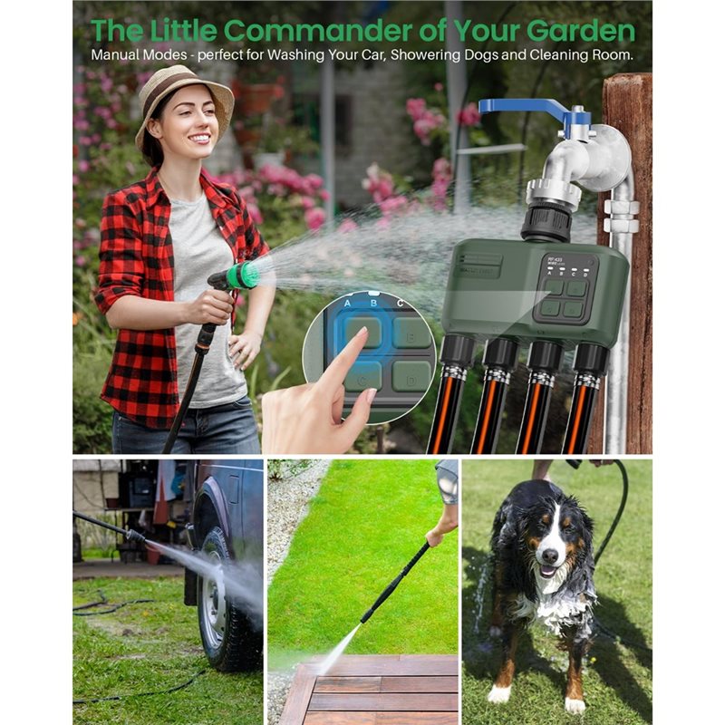 A97I-Wifi ガーデンホース用ウォータータイマー、スマ - Smart Garden Zone のレビューと価格