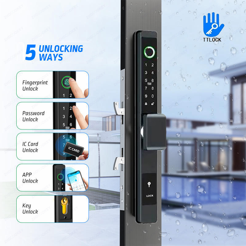 ZHDCOOKEY 生体認証デジタルドアロック 防水 TTL - Smart Garden Gate Lock のレビューと価格