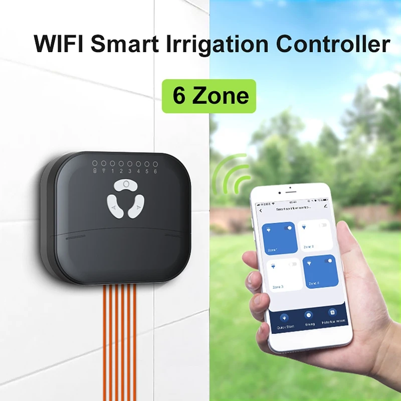 6 ゾーンスマート灌漑コントローラ音声制御 WIFI 自動散 - Smart Garden Zone のレビューと価格