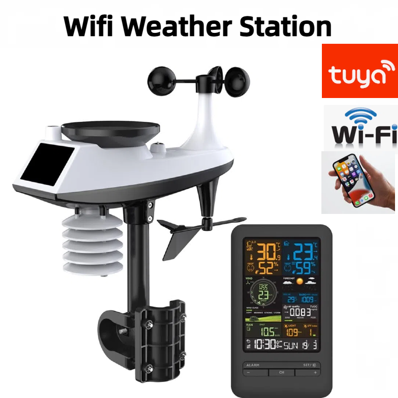 スマートホーム用WiFi気象ステーション デジタル風速計 風 - Rain Gauge Digital のレビューと価格