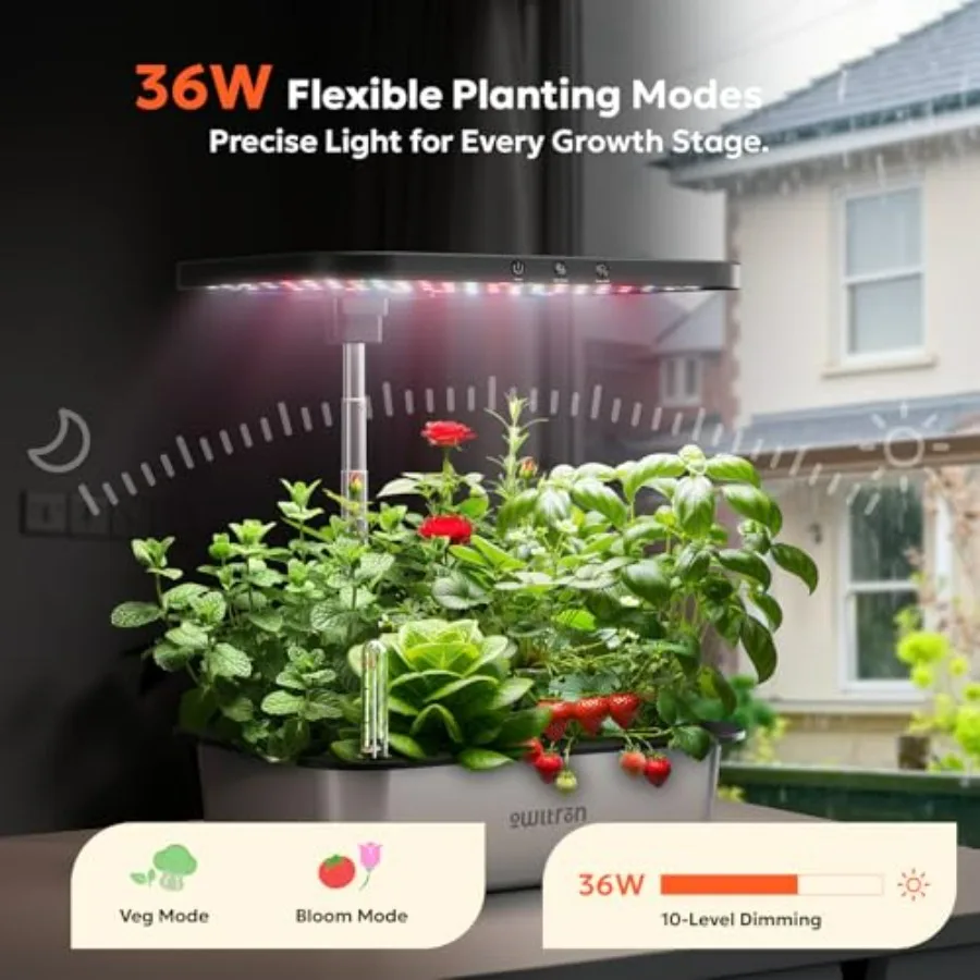 屋内ハーブガーデンキット（15ポッド）、ステンレス製、ホワイ - Smart Garden Construct のレビューと価格