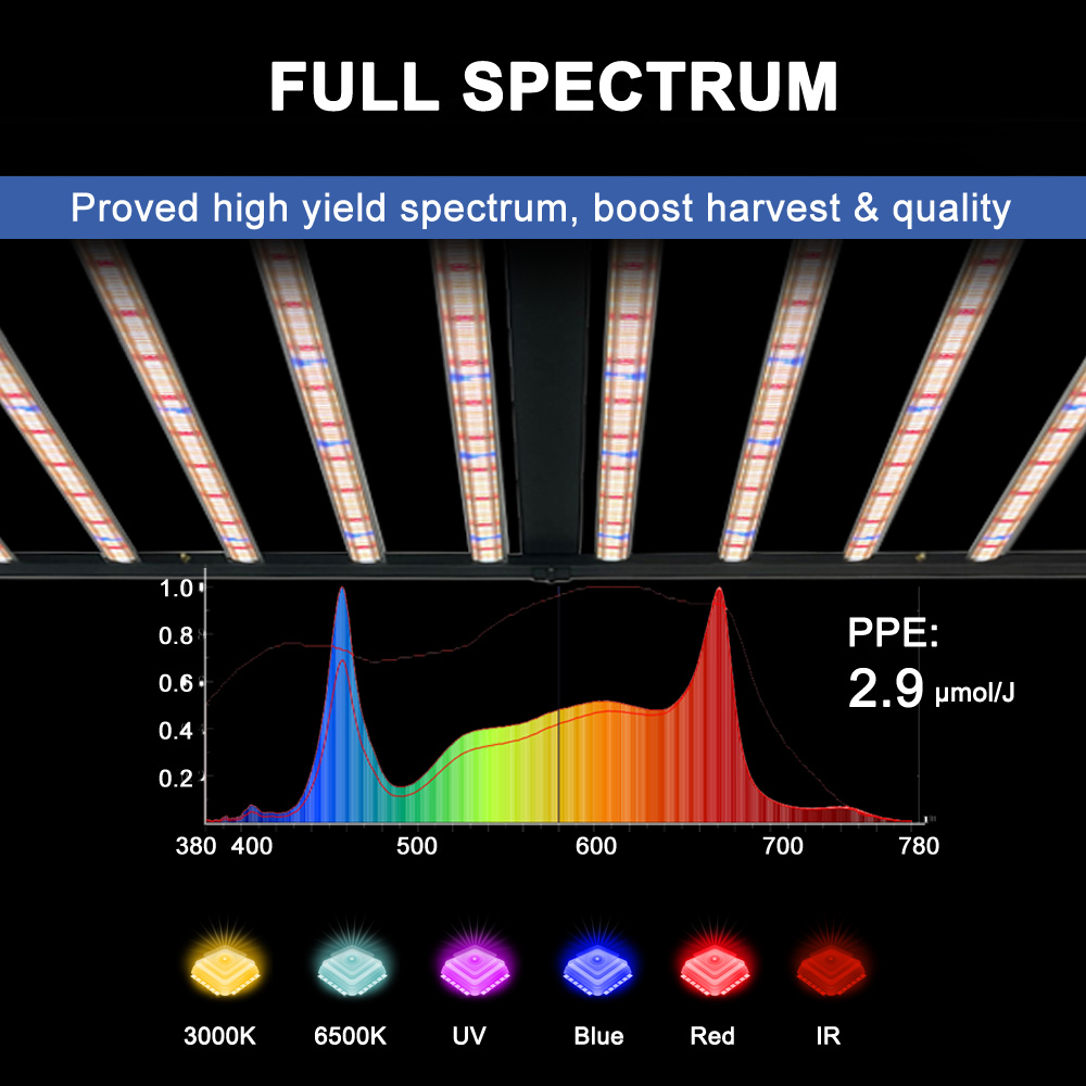 SLTMAKS 8x6フィート 4x6フィート 1000W  - Plant Grow Light Full Spectrum のレビューと価格