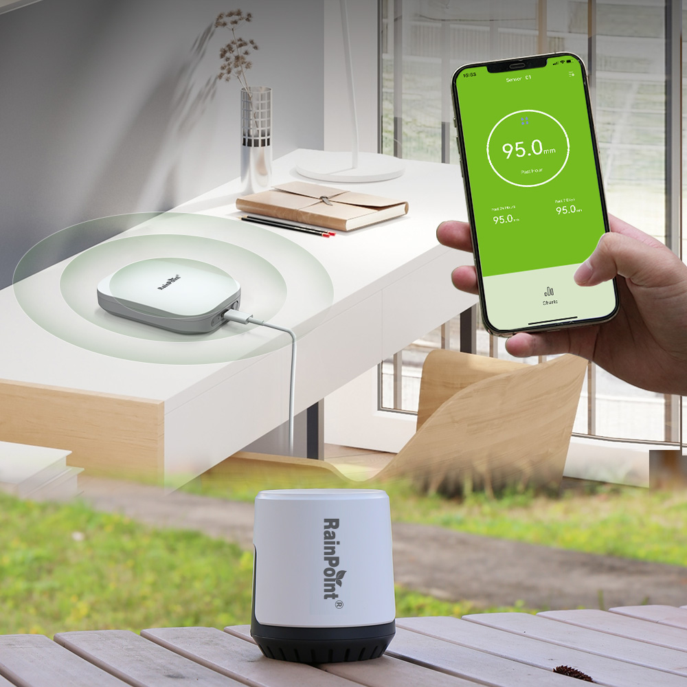RAINPOINT ワイヤレスデジタル雨量計 屋外アプリ制御 - Rain Gauge Digital のレビューと価格