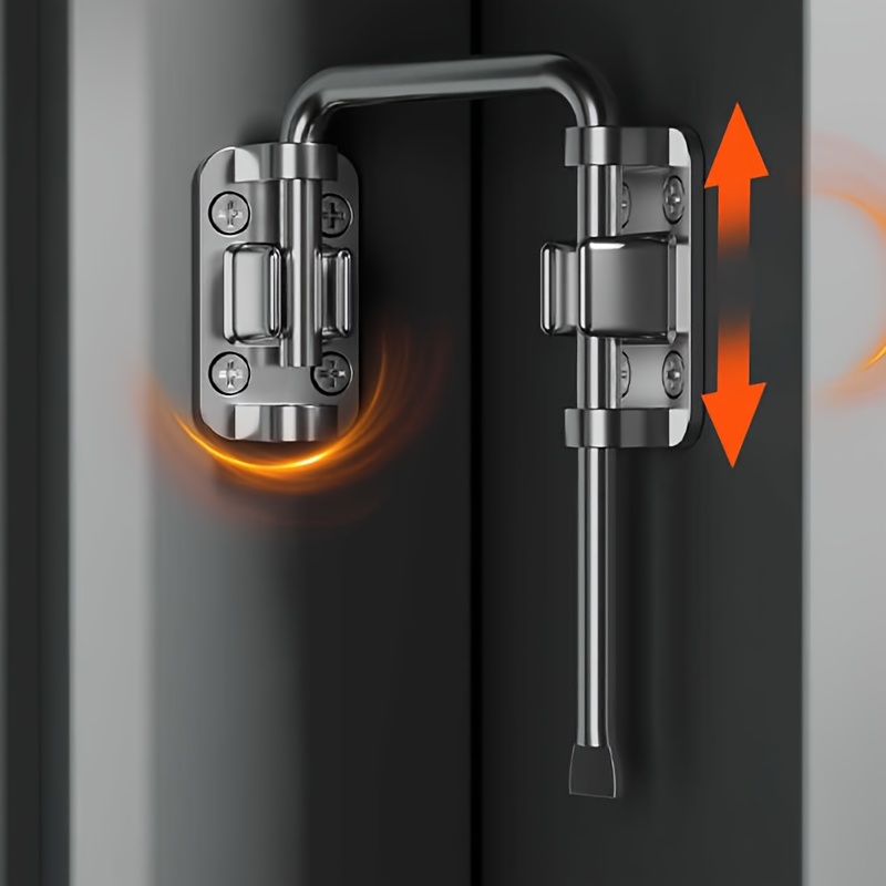 U字型パティオスライドドアループロック、90/180度ドアラ - Smart Garden Gate Lock のレビューと価格