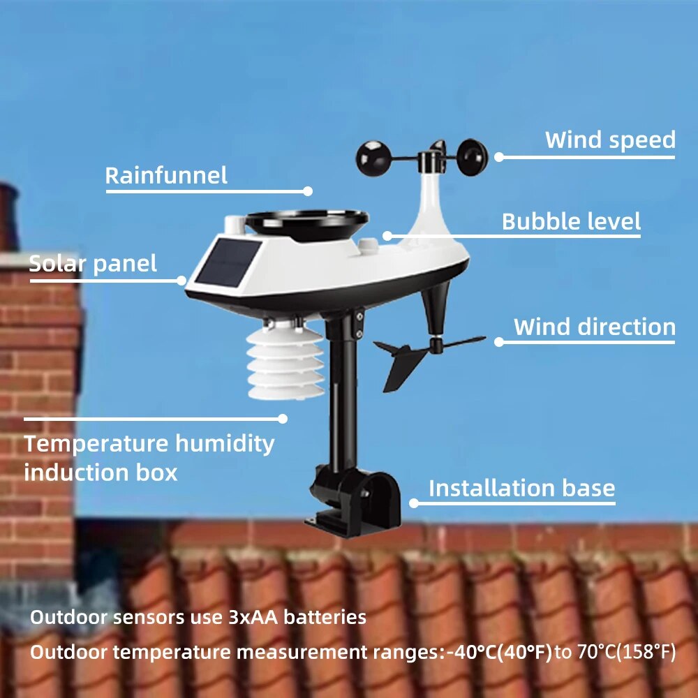 FJ3390A 機能的なプロフェッショナル気象観測所温度湿度 - Rain Gauge Digital のレビューと価格