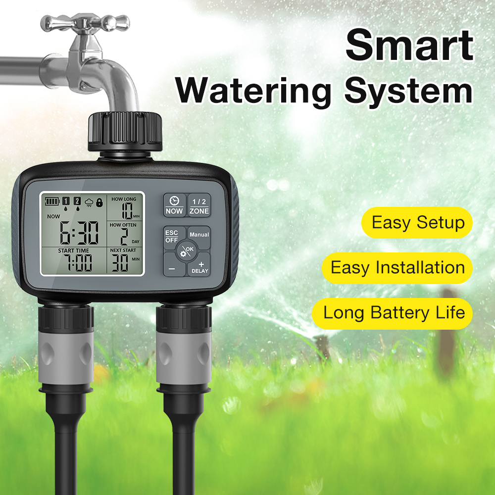 スマートウォータータイマー 2ゾーンスプリンクラータイマー  - Smart Garden Zone のレビューと価格